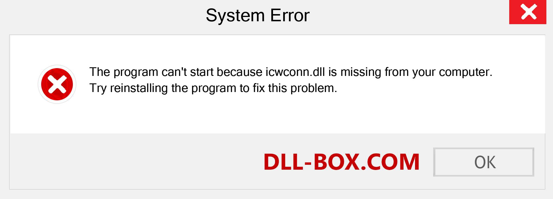  icwconn.dll file is missing?. Download for Windows 7, 8, 10 - Fix  icwconn dll Missing Error on Windows, photos, images